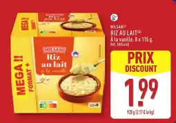 ALDI Milsani riz au lait offre