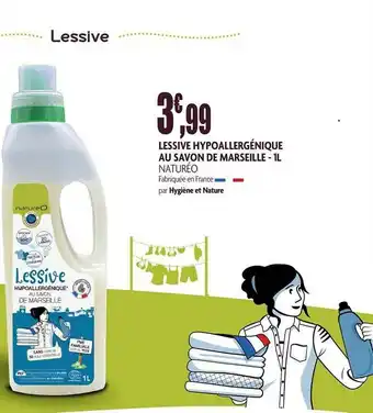 naturéO Lessive Hypoallergénique Au Savon De Marseille - 1 L offre