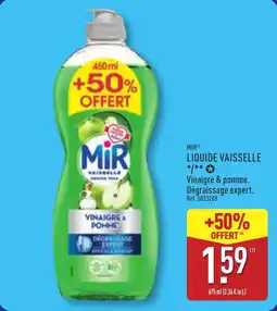 ALDI Mir liquide vaisselle offre