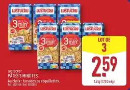 ALDI Lustucru pâtes 3 minutes offre