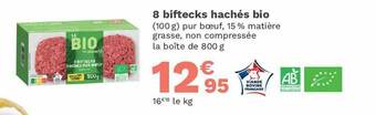 Picard 8 Biftecks Hachés Bio offre
