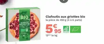 Picard Clafoutis Aux Griottes Bio offre