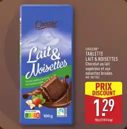 ALDI Choceur tablette lait & noisettes offre