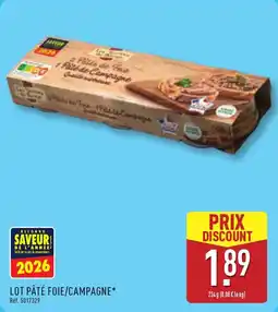 ALDI Lot pâté foie campagne offre
