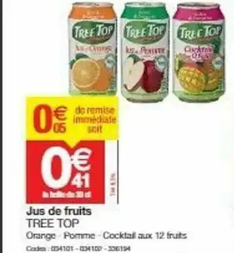 Promocash Jus De Fruits Tree Top offre