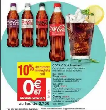 Promocash Coca-cola Standard offre