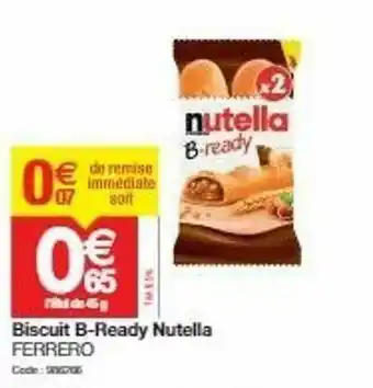 Promocash Biscuit B-ready Nutella Ferrero offre