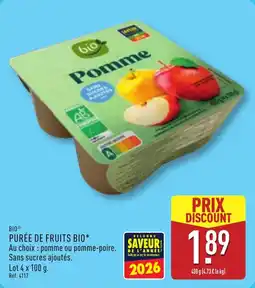 ALDI Bio purée de fruits offre