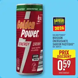 ALDI Golden power boisson énergisante saveur pastèque offre