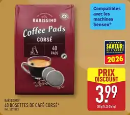 ALDI Barissimo 40 dosettes de café corsé offre
