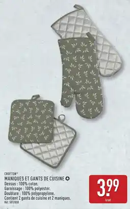 ALDI Crofton maniques et gants de cuisine offre
