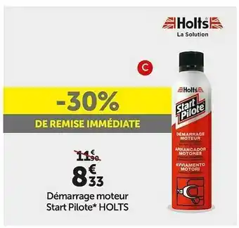 Roady Démarrage Moteur Start Pilote Holts offre