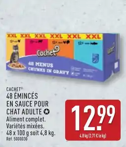 ALDI Cachet 48 émincés en sauce pour chat adulte offre