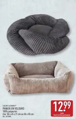 ALDI Cachet & romeo panier en velours offre