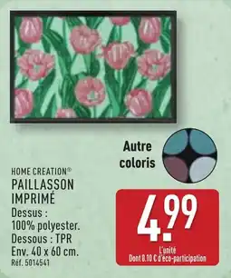 ALDI Home creation paillasson imprimé offre