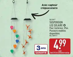 ALDI Belavi suspension led solaire offre