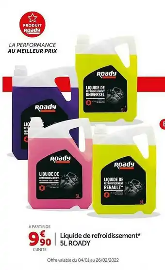 Roady Liquide De Refroidissement 5l Roady offre