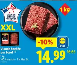 Lidl Viande hachée pur bœuf xxl offre