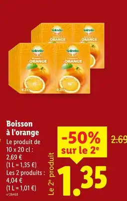 Lidl Solevita boisson à l'orange offre