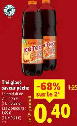 Lidl Freeway ice tea saveur pêche offre
