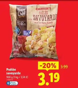 Lidl Toque du chef poêlée savoyarde offre