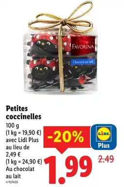 Lidl Favorina petites coccinelles offre
