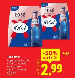 Lidl 1664 rosé bière blanche offre
