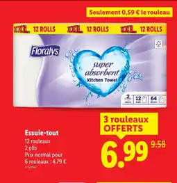 Lidl Floralys essuie-tout offre