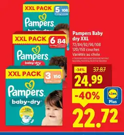 Lidl Pampers baby dry xxl offre