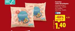 Lidl Ocean sea crevettes cuites décortiquées offre