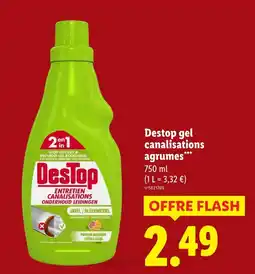 Lidl Destop gel canalisations agrumes offre