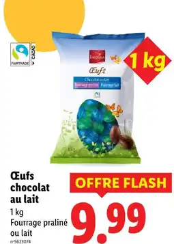 Lidl Favorina œufs chocolat au lait fourrage praliné offre