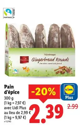 Lidl Favorina pain d'épice offre