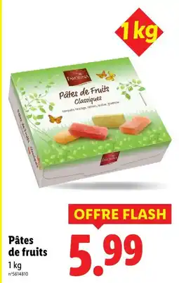 Lidl Favorina pâtes de fruits offre