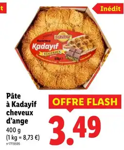 Lidl Suntat pâte à kadayif cheveux d'ange offre