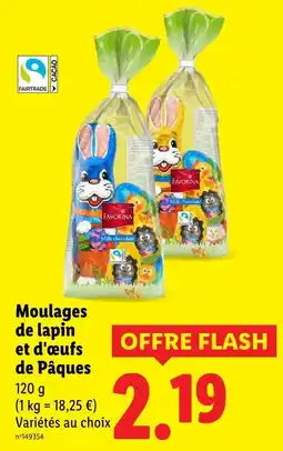 Lidl Favorina moulages de lapin et d'œufs de pâques offre