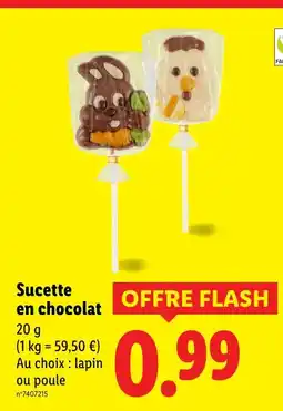 Lidl Sucette en chocolat offre