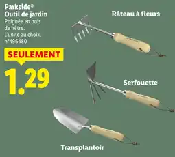 Lidl Parkside outil de jardin offre