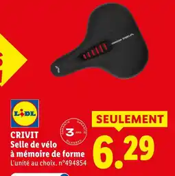 Lidl Crivit salle de vélo à mémoire de forme offre