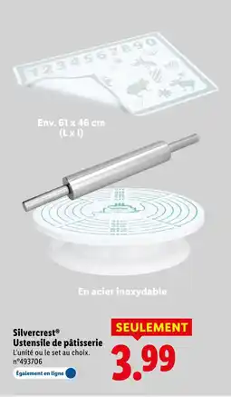 Lidl Silvercrest ustensile de pâtisserie offre