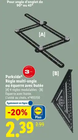 Lidl Parkside règle multi-angle offre