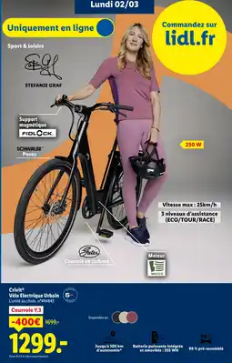 Lidl Crivit vélo électrique urbain offre