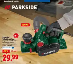 Lidl Parkside rabot électrique offre