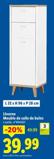 Lidl Livarno meuble de salle de bains offre