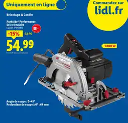 Lidl Parkside performance scie circulaire offre