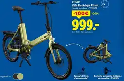 Lidl Crivit vélo électrique pliant offre