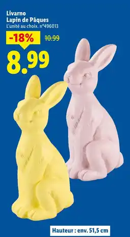 Lidl Livarno lapin de pâques offre
