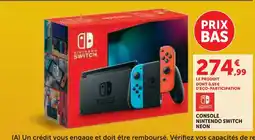 Hyper U Nintendo console switch neon offre