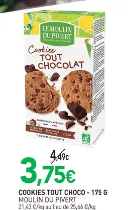 naturéO Moulin du pivert cookies tout choco - 175 g offre