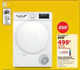 Hyper U Bosch sèche-linge pompe à chaleur 8 kg offre